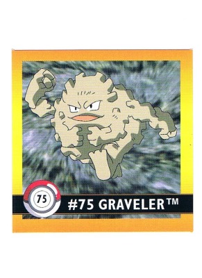 Sticker Nr. 75 Graveler/Georok - Pokemon - Series 1 - Nintendo / Artbox 1999