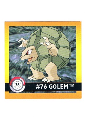 Sticker No. 76 Golem/Geowaz - Pokemon / Artbox 1999
