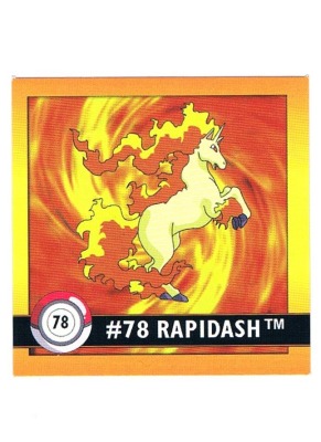Sticker No 78 Rapidash/Gallopa - Pokemon / Artbox 1999