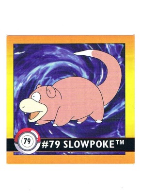 Sticker Nr. 79 Slowpoke/Flegmon - Pokemon - Series 1 - Nintendo / Artbox 1999