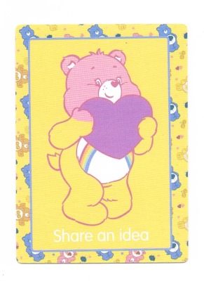 08 share an idea - Care Bears / Glücksbärchis - Trading Card