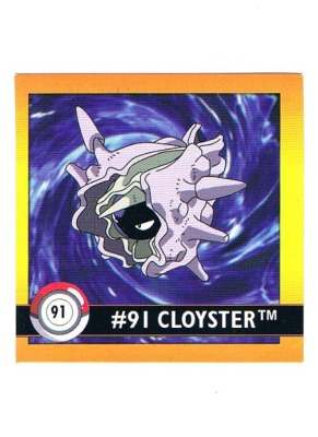 Sticker Nr 91 Cloyster/Austos - Pokemon - Series 1 - Nintendo / Artbox 1999