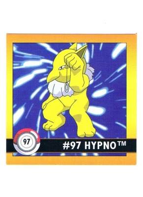 Sticker No. 97 Hypno/Hypno - Pokemon / Artbox 1999