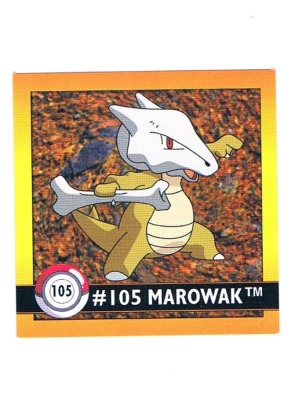 Sticker Nr 105 Marowak/Knogga - Pokemon - Series 1 - Nintendo / Artbox 1999