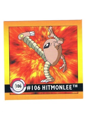 Sticker No. 106 Hitmonlee/Kicklee - Pokemon / Artbox 1999