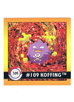 Sticker Nr. 109 Koffing/Smogon - Pokemon - Series 1 - Nintendo / Artbox 1999