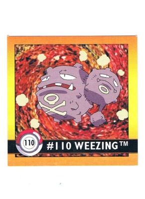 Sticker No. 110 Weezing/Smogmog - Pokemon / Artbox 1999