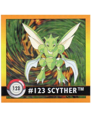 Sticker Nr. 123 Sichlor/Scyther - Pokemon - Series 1 - Nintendo / Artbox 1999