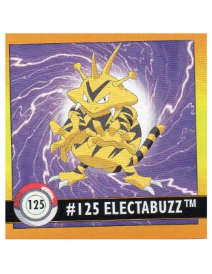 Sticker Nr 125 Elektek/Electabuzz - Pokemon - Series 1 - Nintendo / Artbox 1999