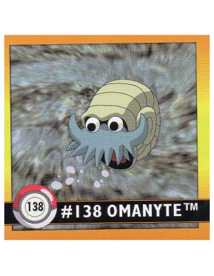 Sticker Nr. 138 Amonitas/Omanyte - Pokemon - Series 1 - Nintendo / Artbox 1999