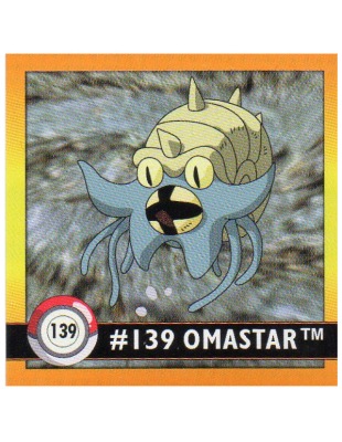 Sticker No 139 Amoroso/Omastar - Pokemon / Artbox 1999