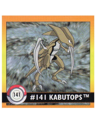 Sticker No 141 Kabutops/Kabutops - Pokemon / Artbox 1999