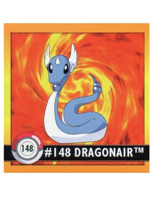 Sticker No. 148 Dragonir/Dragonair - Pokemon / Artbox 1999