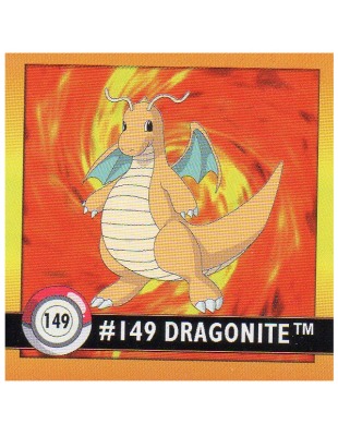 Sticker No. 149 Dragoran/Dragonite - Pokemon / Artbox 1999