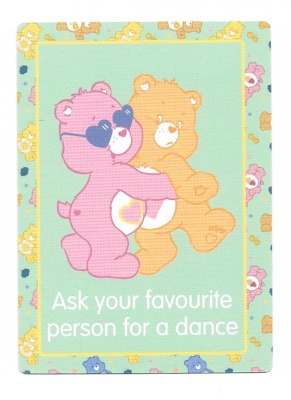 16 ask your favourite person for a dance - Care Bears - Trading Card