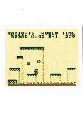 Sticker Nr 198 Super Mario Land/Game Boy - Nintendo Official Sticker Album / Merlin 1992