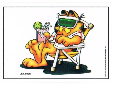 Panini Sticker No. 21 - Garfield 1989