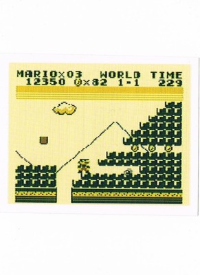 Sticker No 215 - Super Mario Land/Game Boy - Nintendo Official Sticker Album Merlin 1992