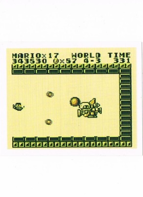 Sticker Nr 218 Super Mario Land/Game Boy - Nintendo Official Sticker Album / Merlin 1992