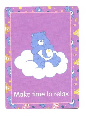 22. make time to relax - Care Bears / Glücksbärchis - Trading Card