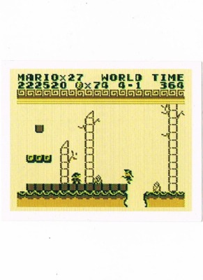Sticker No 220 - Super Mario Land/Game Boy - Nintendo Official Sticker Album Merlin 1992