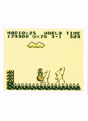 Sticker Nr227 Super Mario Land/Game Boy - Nintendo Official Sticker Album / Merlin 1992