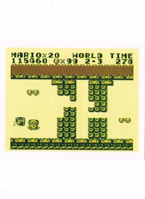 Sticker No 229 - Super Mario Land/Game Boy - Nintendo Official Sticker Album Merlin 1992