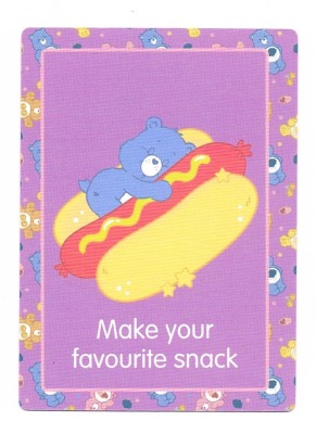 23 make your favourite snack - Care Bears / Glücksbärchis - Trading Card