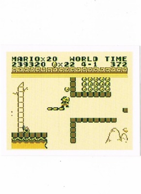 Sticker Nr 231 Super Mario Land/Game Boy - Nintendo Official Sticker Album / Merlin 1992