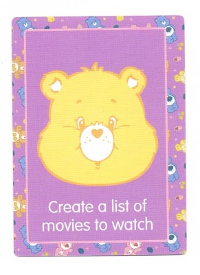 24. Creat a list of movies to watch - Care Bears - Trading Card