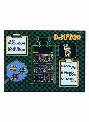 Sticker No 242 - Dr Mario/NES - Nintendo Official Sticker Album Merlin 1992