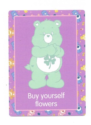 25. Buy yourself flowers - Care Bears / Glücksbärchis - Trading Card