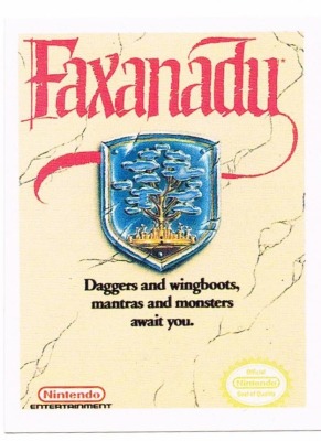 Sticker No. 265 - Faxanadu/NES - Nintendo Official Sticker Album Merlin 1992