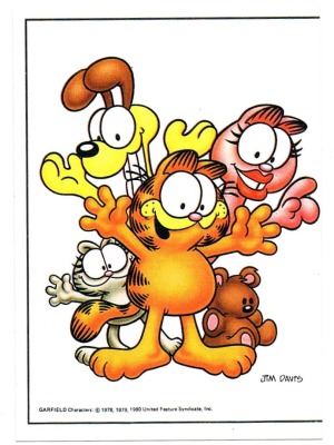 Panini Sticker No. 34 - Garfield 1989