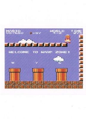 Sticker Nr 35 - Super Mario Bros 1/NES - Nintendo Official Sticker Album Merlin 1992
