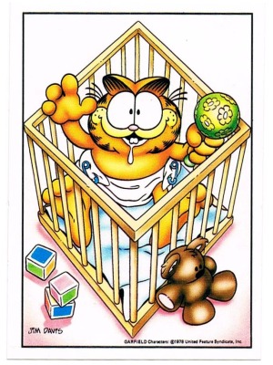 Panini Sticker No. 38 - Garfield 1989