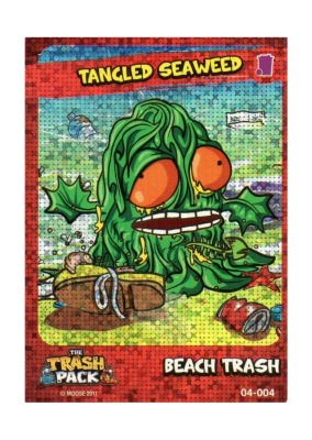 Tangled Seaweed / Beach Trash - The Trash Pack Trading Cards - Series 2