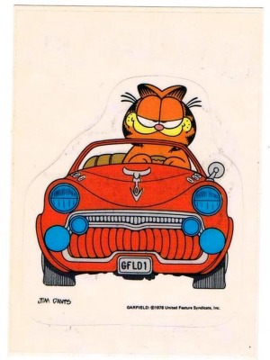 Panini Sticker No. 63 - Garfield 1989