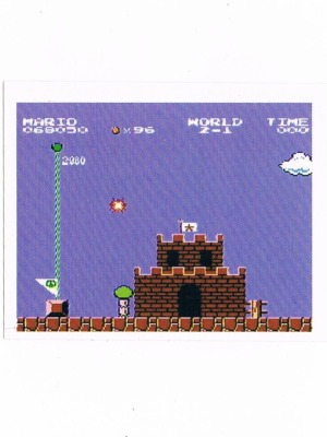Sticker No 8 - Super Mario Bros 1/NES - Nintendo Official Sticker Album Merlin 1992