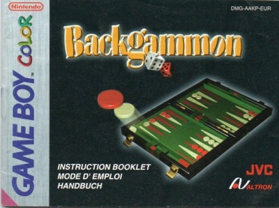 Nintendo Game Boy Color - Backgammon Anweisung / Spielanleitung / Handbuch