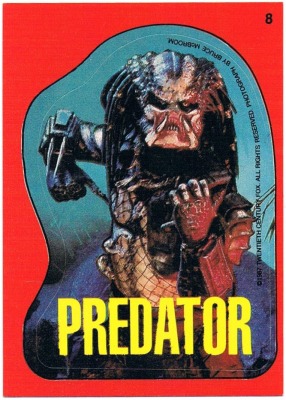 Predator - Sticker Topps 1988 - Fright Flicks - 80s Trading Cards