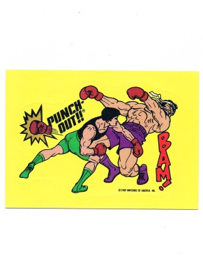 Punch Out BAM No 28 - NES Sticker Topps / Nintendo 1989 - Nintendo Game Pack Series 1 - 80s