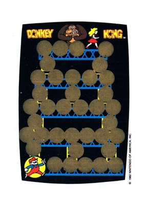 DONKEY KONG Rubbelkarte / Rub-Off Card - Nintendo 1982 - 1982 Game&amp;Watch Arcade