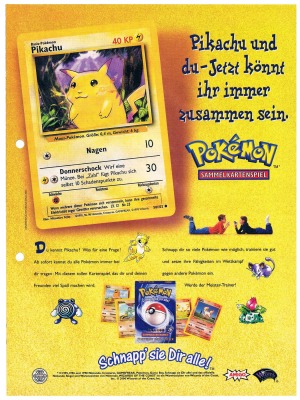 Pokemon - Nintendo Sammelkartenspiel / Trading Cards Werbung