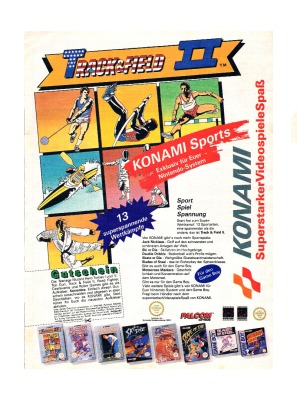 Track &amp; Field 2 - Nintendo NES - Konami Werbung