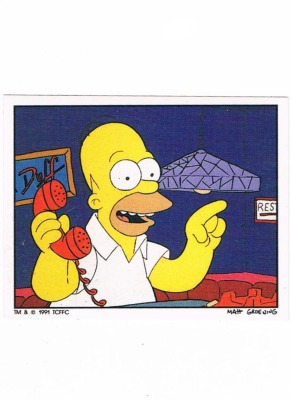 Panini Sticker Nr. 130 - The Simpsons 1991