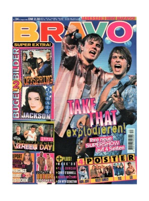 Bravo Nr.34 1995 Heft - Jetzt online Kaufen - Take That Mark Oh Green Day Outhere Brothers PJ &amp; Dunc