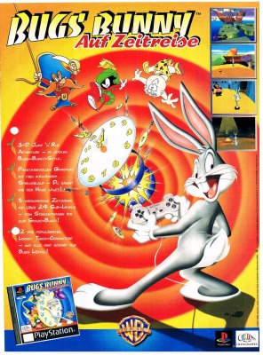 Bugs Bunny Auf Zeitreise - Werbung / Anzeige 1999 PlayStation 1/PSX