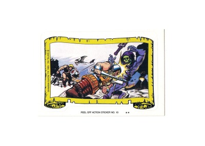 Ram Man vs Skeletor Sticker von Topps - Masters of the Universe - 80er Merchandise