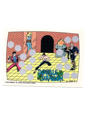 Double Dragon Rubbelkarte - Screen 10 Topps / Nintendo 1989 - Nintendo Game Pack Serie 1 - 80er